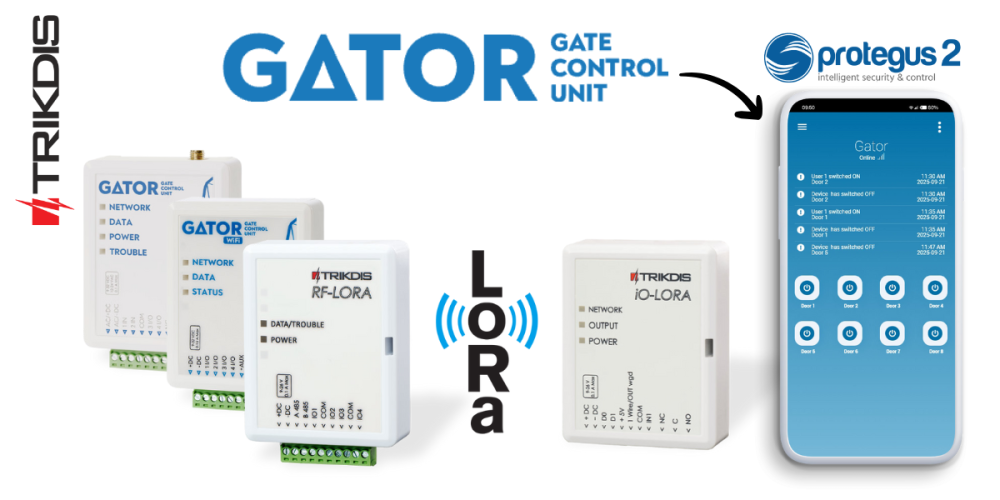 Flexibilná bezdrôtová kontrola prístupu so systémom GATOR RF-LoR