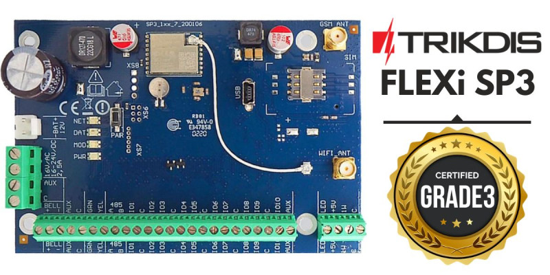 Inteligentný poplašný panel Trikdis FLEXi SP3 Ethernet + 2 SIM 4G 2