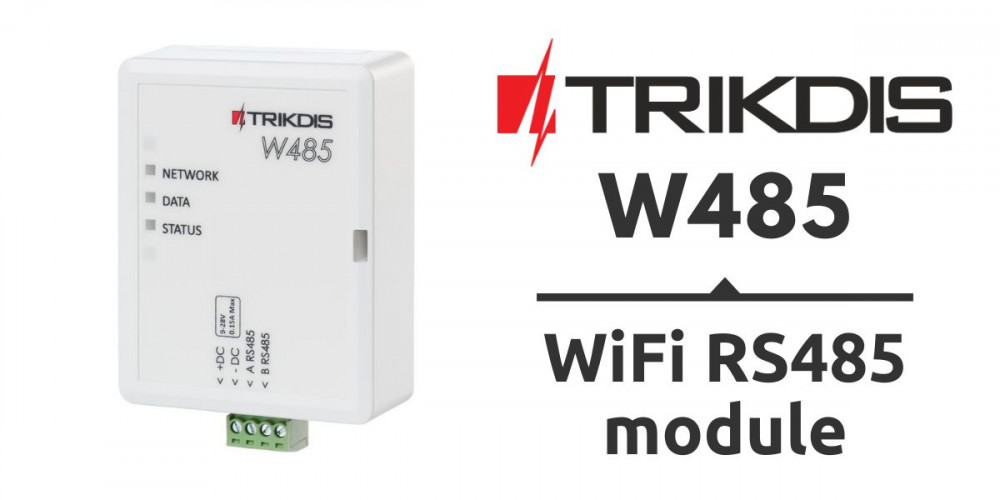 Predstavenie produktu – Trikdis W485 WiFi RS485 modul